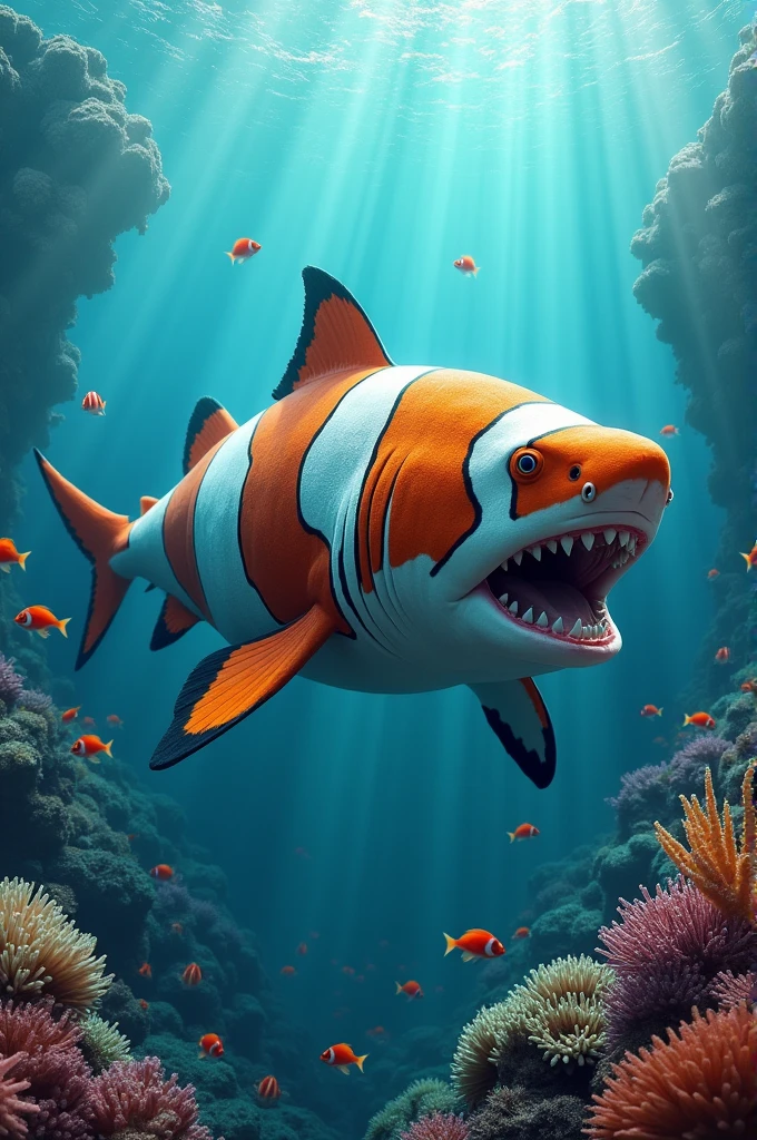 Great White Shark and Clownfish Chimera