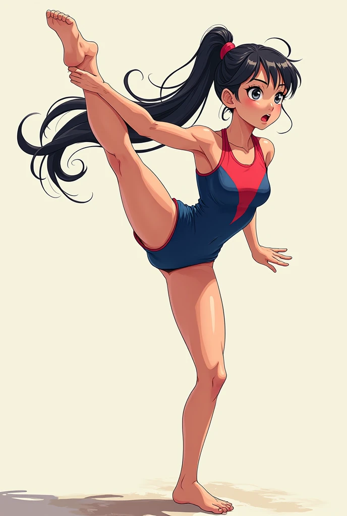 New Gymnastics woman Anime-style illustrations