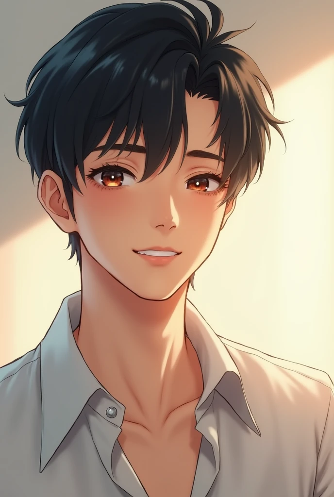 Cute, handsome, Japanese, around 18 years old