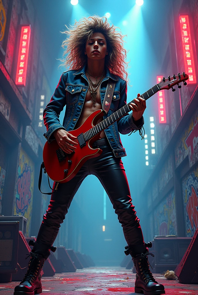 Create me an image for my 80s and 90s rock playlist.