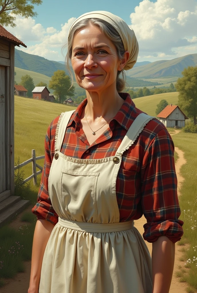 An American Traditional Woman who Wear Traditional Clothes