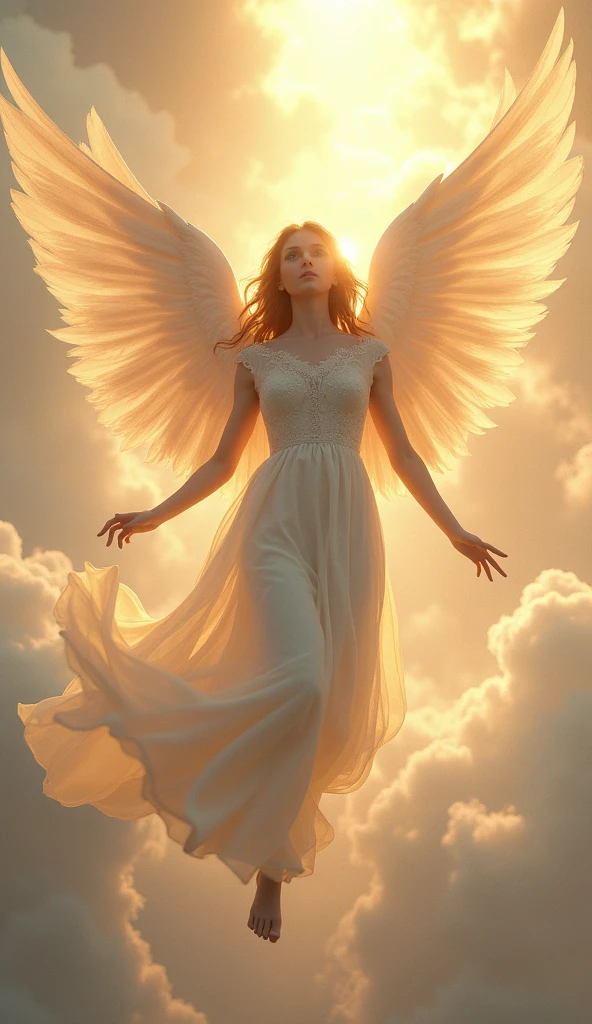 From heaven to me々A beautiful young angel looking down