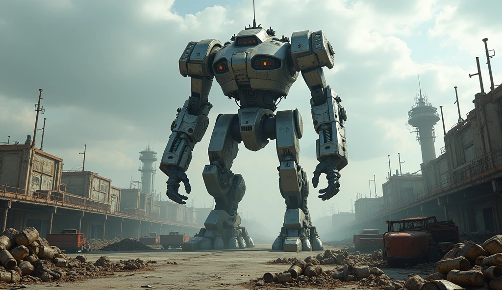 create giant robot at the Palmares zombie airport