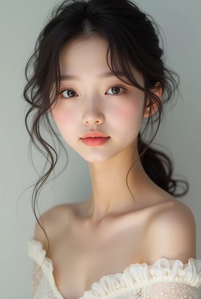fair skin, korean women, A cup,