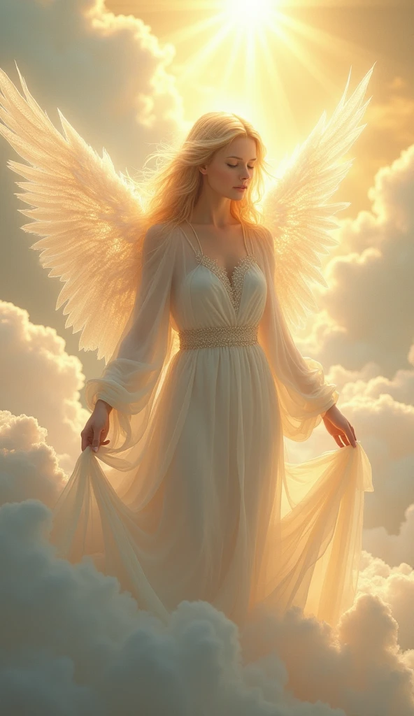 From heaven to me々A beautiful angel gently looking down、Daytime