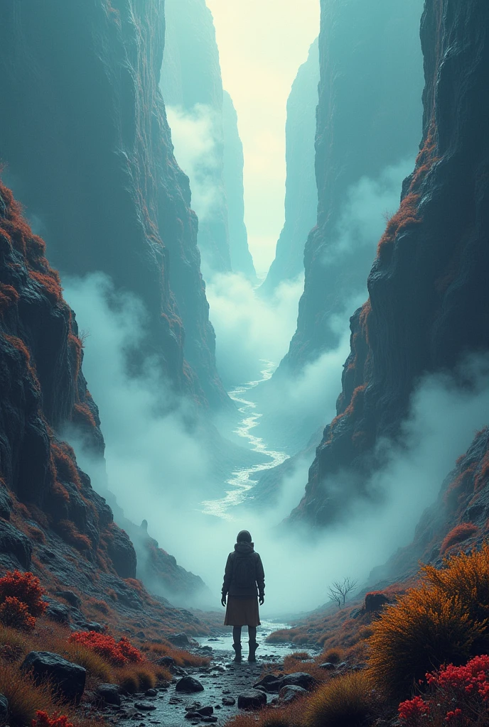 Stepping into an unknown land, like a mysterious world