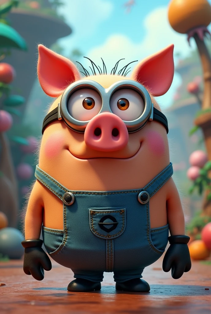 A minion with a pig face