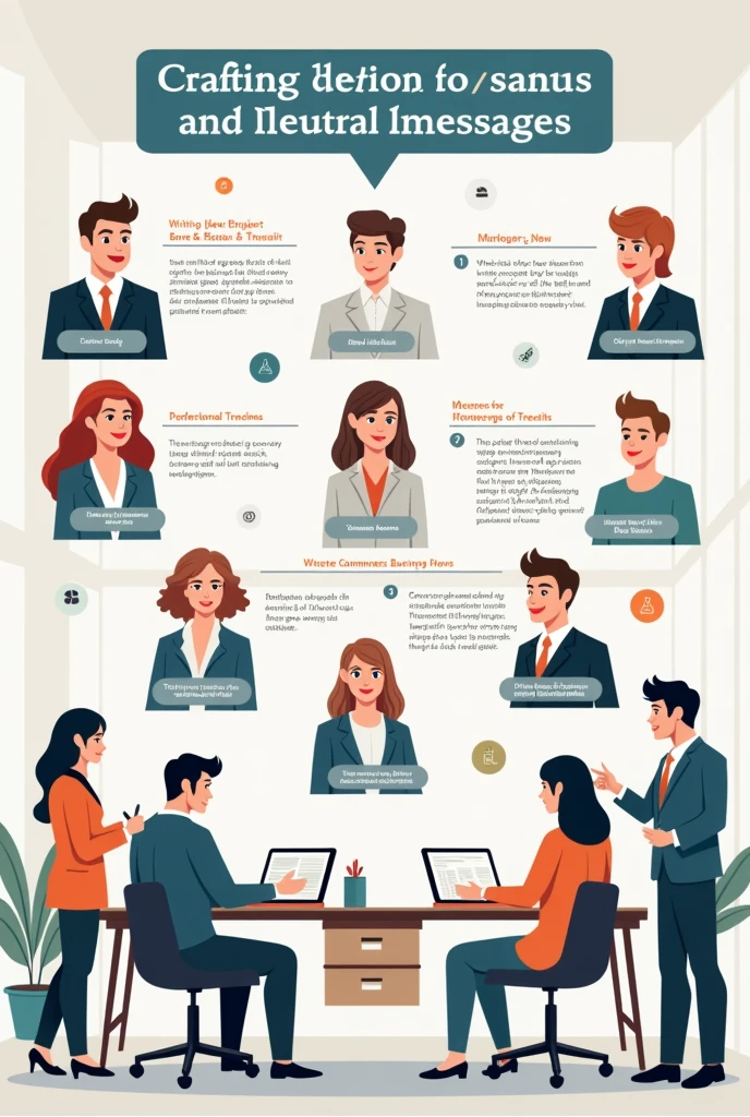Make a poster on Writing good News and Neutral Messages in English