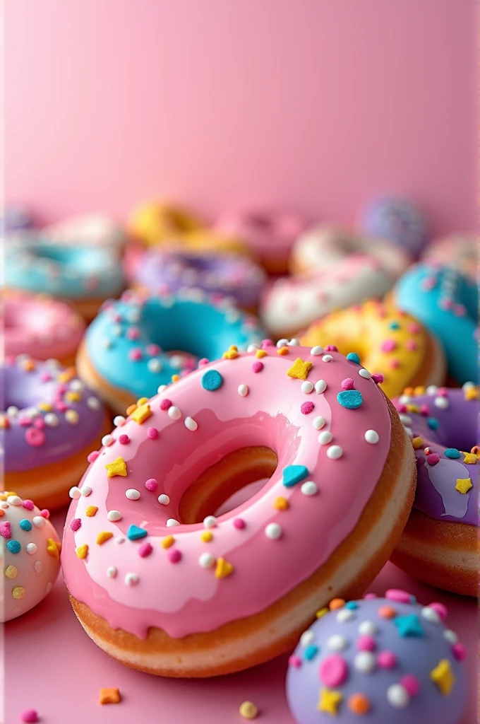 Colorful donuts with sprinkles