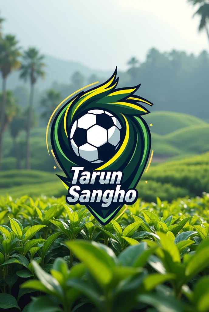 A unique logo design,  football cricket,  unity, 
Logo head line বড় লাইন তরুণ সংঘ, 
শমসের নগর চা বাগান, 