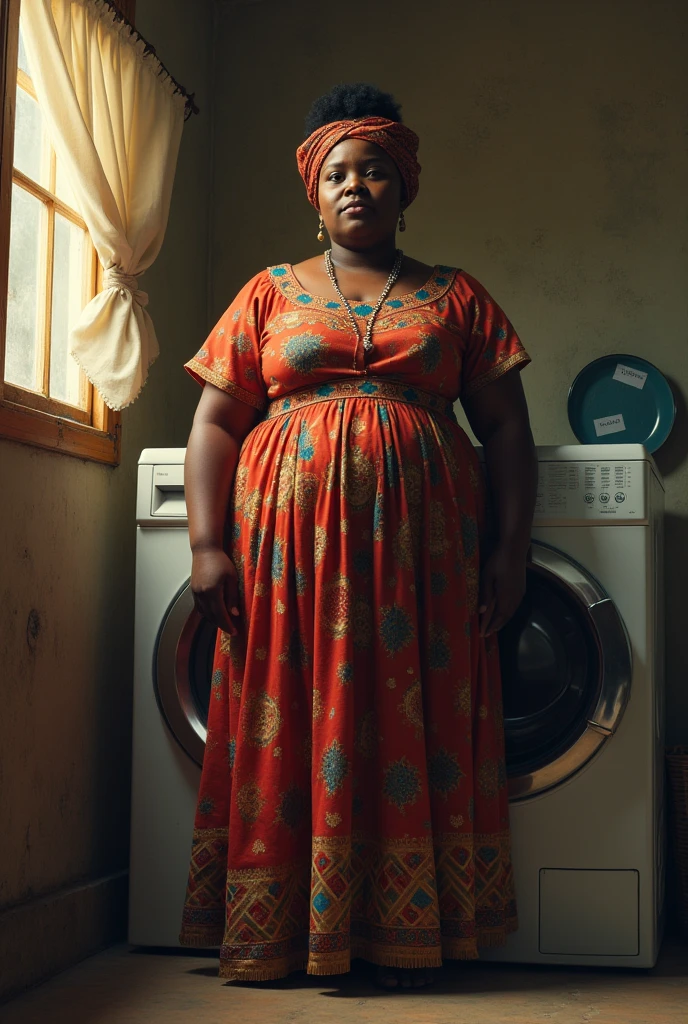 I dreamed my girlfriend, and she was fat like obease. She wears Somali "Long Dirac" and stands behind machines washer

Make her shorter