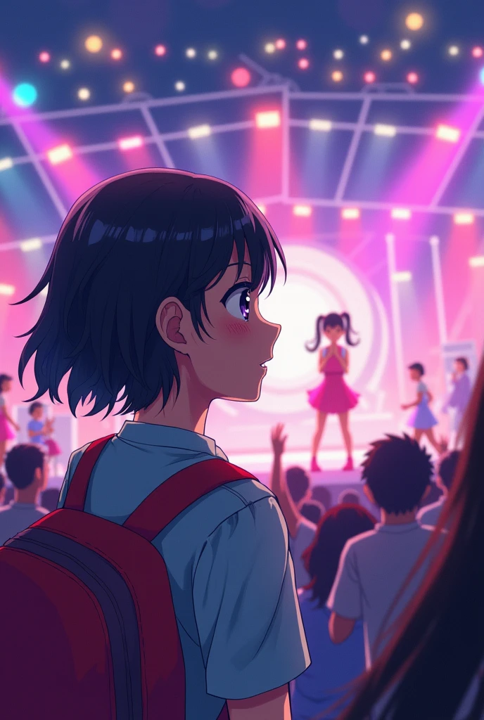 Otaku who likes idols、Cute feeling、I gaze respectfully at、Watching live