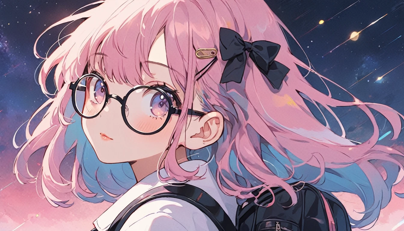 lofi girl, lofi portrait, lofi artstyle, lofi art, a girl with glasses and a backpack, cute art style, anime visual of a cute girl, high quality anime artstyle, cute anime girl, anime style illustration, style anime, cute anime style, anime style character, cute kawaii girl, anime art style, young anime girl, portrait of cute anime girl, anime girl, anime style