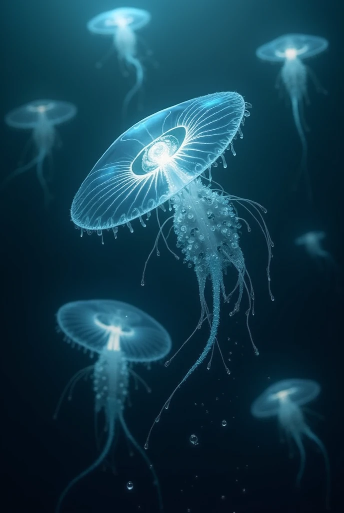 Bioluminescent Ocean、Transparent creatures、Creatures、dark