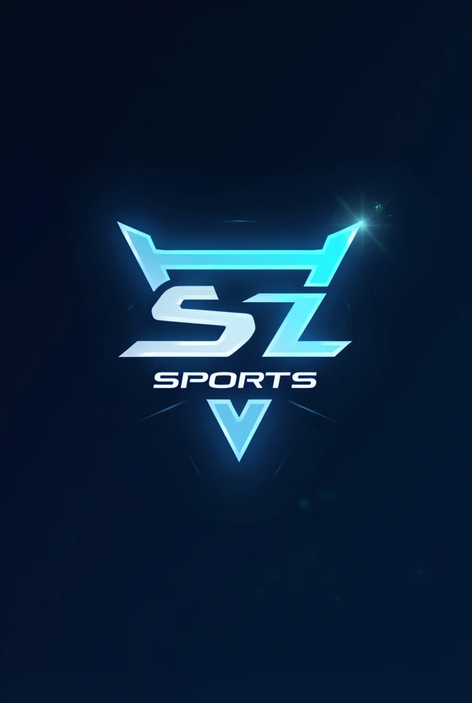 A logo for a clan that has the name STL Sports that has a futuristic but simple design in blue tones, don't forget to add Sports