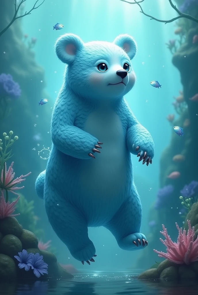 Water blue bear