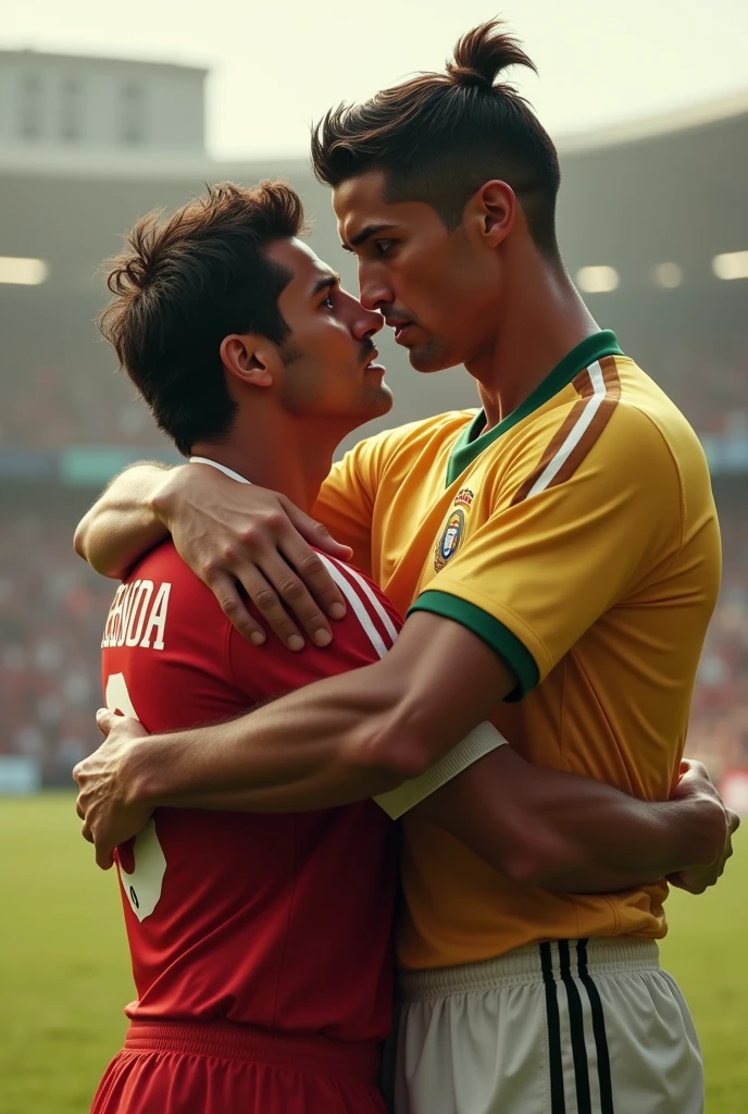 Draw Cristiano Ronaldo hugging Maradona