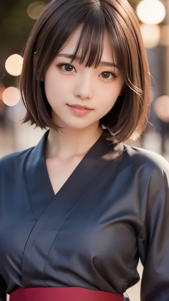 8k,Highest quality,(masterpiece:1.2),(Realistic),(Realistic:1.37),Ultra-high resolution,One College Girl,Fireworks display,night,smile,Beautiful Eyes,(((Cute Yukata))),Perfect body,Perfect Fingers,Professional Lighting,gravure,Detailed face and skin texture,fine grain,RAW Photos