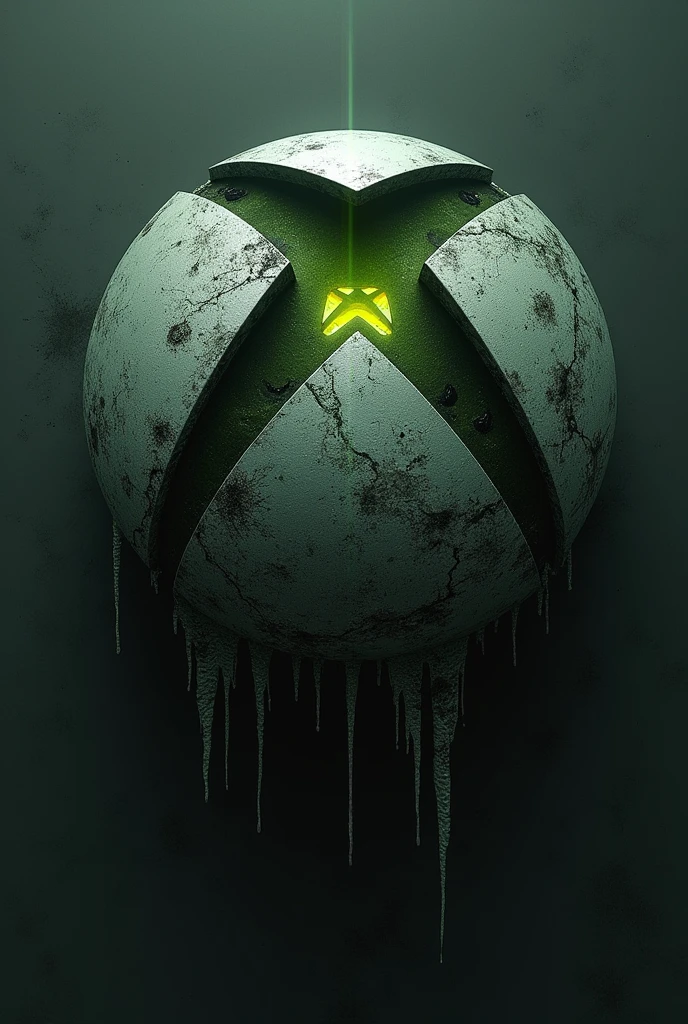 Xbox logo in an aberrant way with RAMLLOV written 