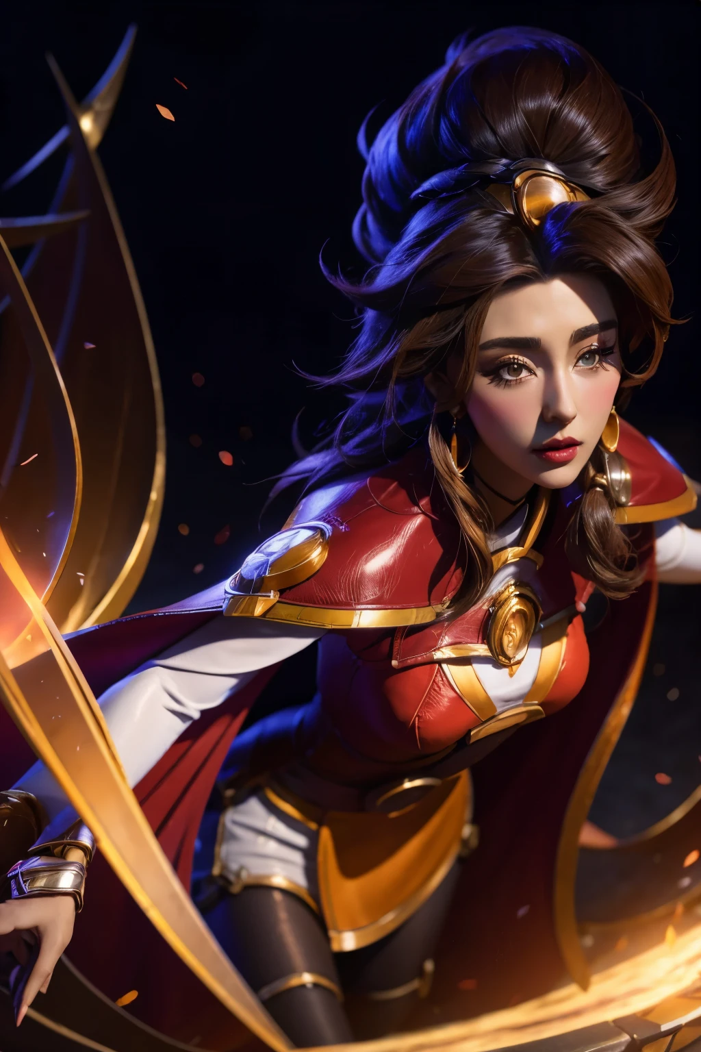 (taliyah league of legends), Command Sessions, looks seductive, posse sexy, high resolution, super detaill, 8k, in a dark place, Overview
