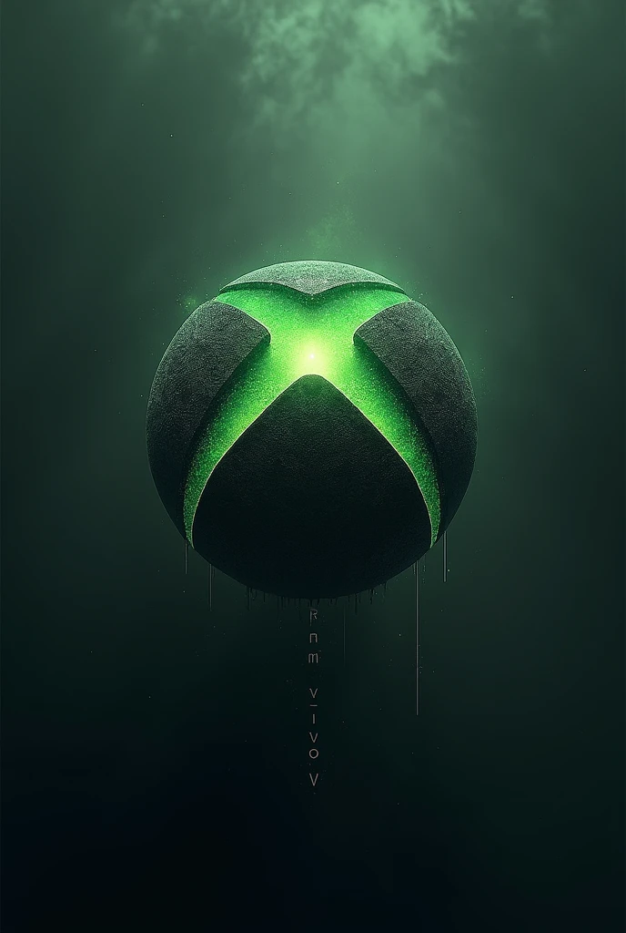 Xbox logo in an aberrant way with RAMLLOV written 