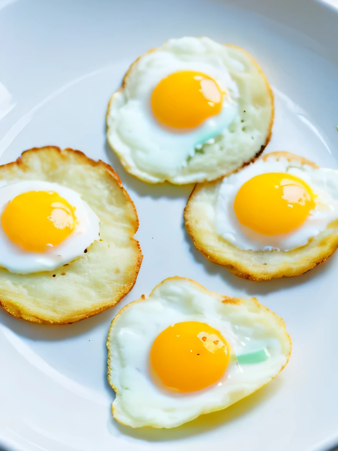 Fried egg, Fried eggs, White background, high quality