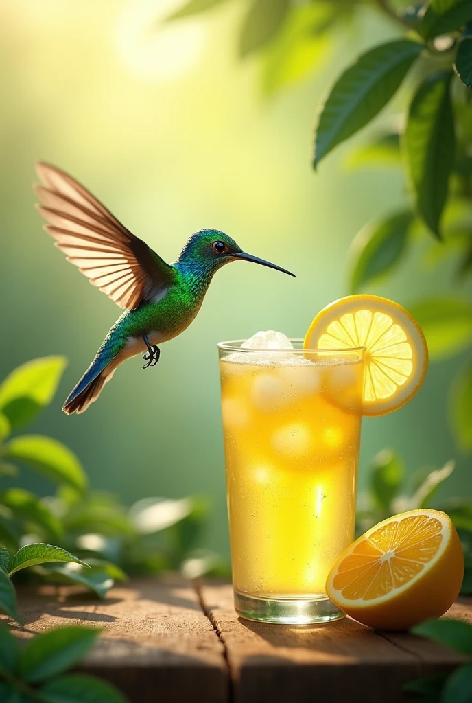 Lemonade , hummingbird, green