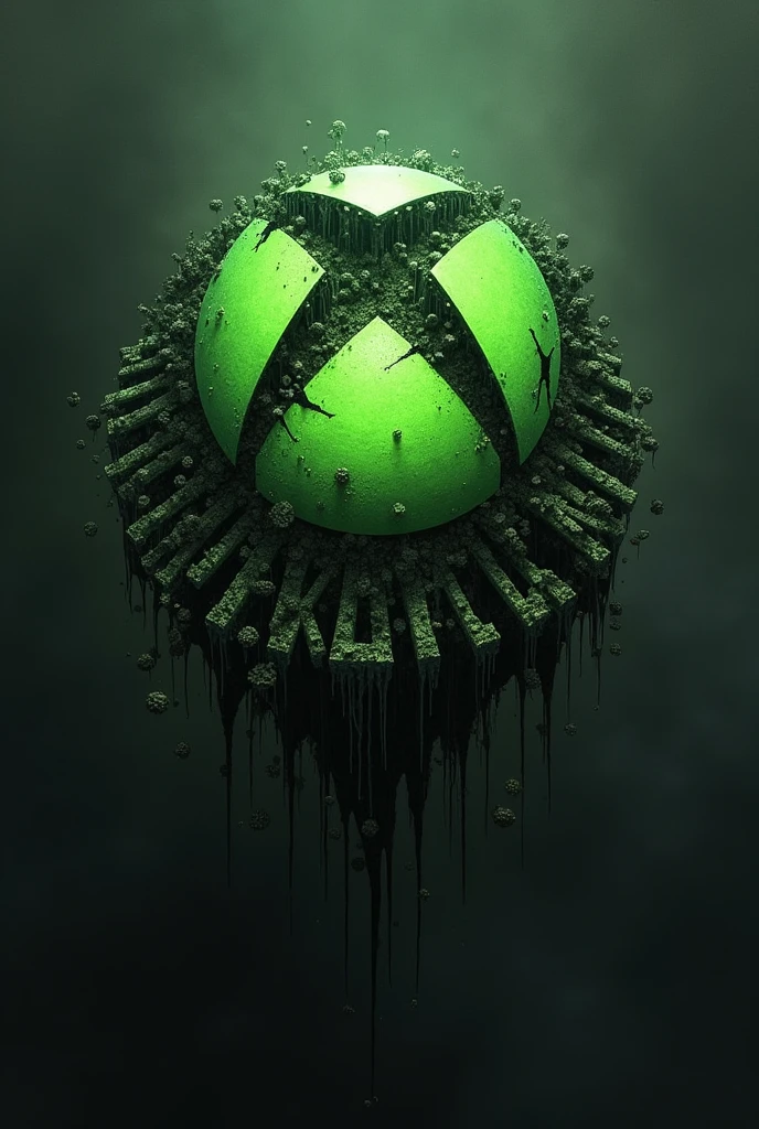 Xbox logo in an aberrant way with RaMlLoV written in large letters