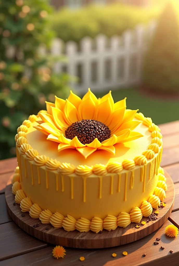 Sunflower birthday cake