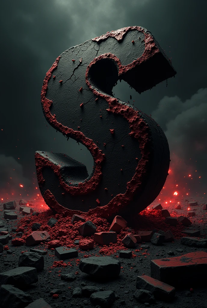 Sony logo with black theme and being destroyed and with red Hulk's foot prints