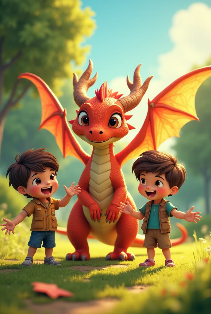 I want to share my stories with everyone, but sometimes, They just can't understand me. a sunny afternoon, Paco the dragon was playing with his friends Leo the boy and Luna the girl.