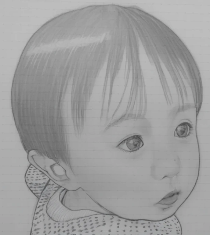Realistic color photography style、Smiling emphasizes nasolabial folds. Make the chin a little thinner and accentuate the nasolabial folds.、I want it to look more like a color photograph............。3  boy, Xu々To、Clearly visible、Emphasizes deep nasolabial folds from nose to mouth、Generate left and right dimples、Show me your beautiful smile.。Make your eyes look cute with double eyelids.More more more more、Realistic、Generate it in a photo style.Please create beautiful teeth in the mouth.。Please generate more and more faces with skin tones。Please recreate the texture of skin。3 year olding funny face、Make people laugh。Thinner lips、Narrow your eyes too.、Please make a funny face。