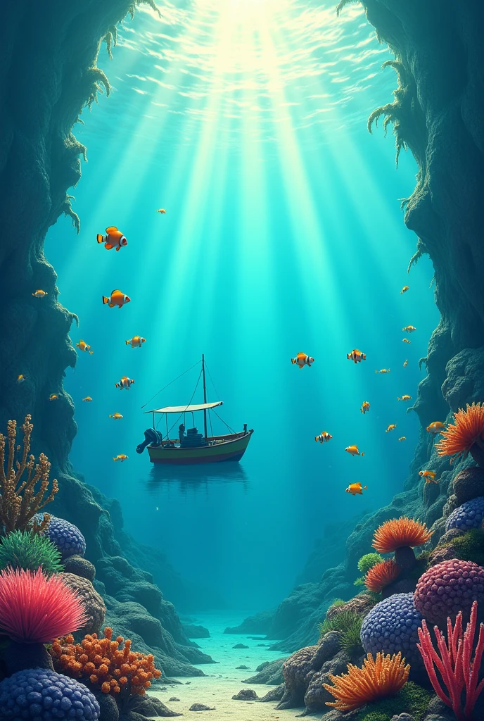 Sea Fish and boat