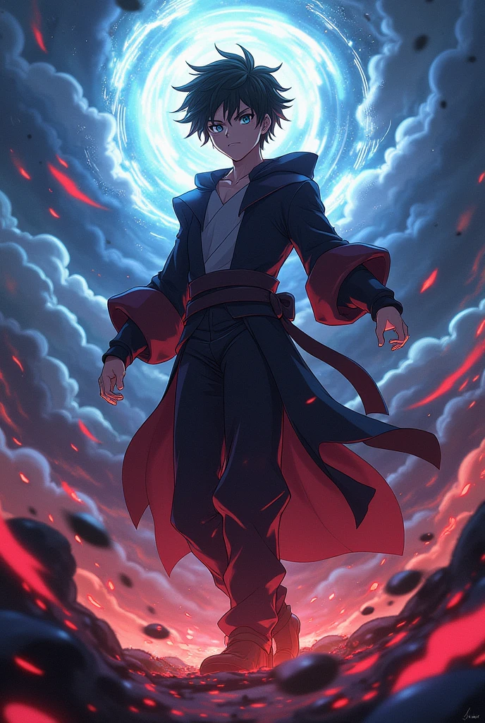 Thumbnail for YouTube and Black Clover background and Never giving up should be written