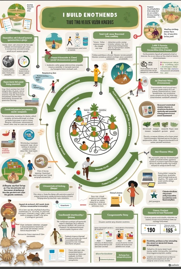 Make a famine diagram that has surveys and questionnaires