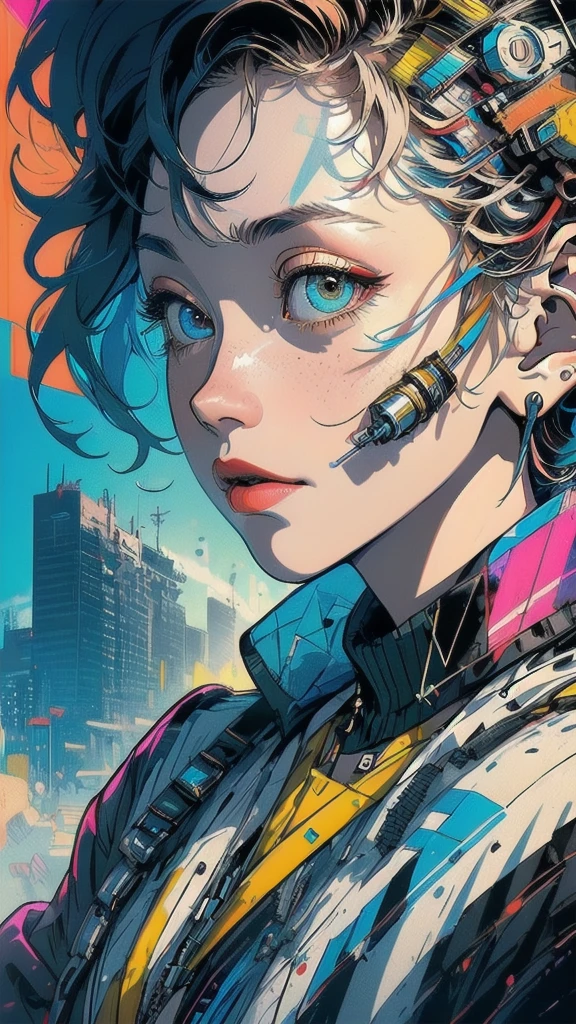 (((masterpiece, highest quality))),(((solo:1.2))),(((1girl:1.2))),32k wallpaper, very detailed, poster, vintage science fiction,(((((geometric cinematic movie poster))))), (bauhaus), shape,(((abstract))),(mid century modern),movie poster,(((((portfolio))))),(((((Close-up))))),(((((bust up))))),((((more various angle)))),(((highlight))),((((heterochromia)))),(((complete. detailed face))),(((Extremely talented))),(((((most complecated machine))))),(((((unlimited mechanic Workaholic))))),(((Absolutely detailed Mighty machines background))),(((Geiger counter))),(((Beautiful vibrant color scheme))),(((hybrid revolutionary)))