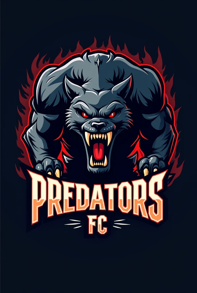 A soccer logo that has predators fc
