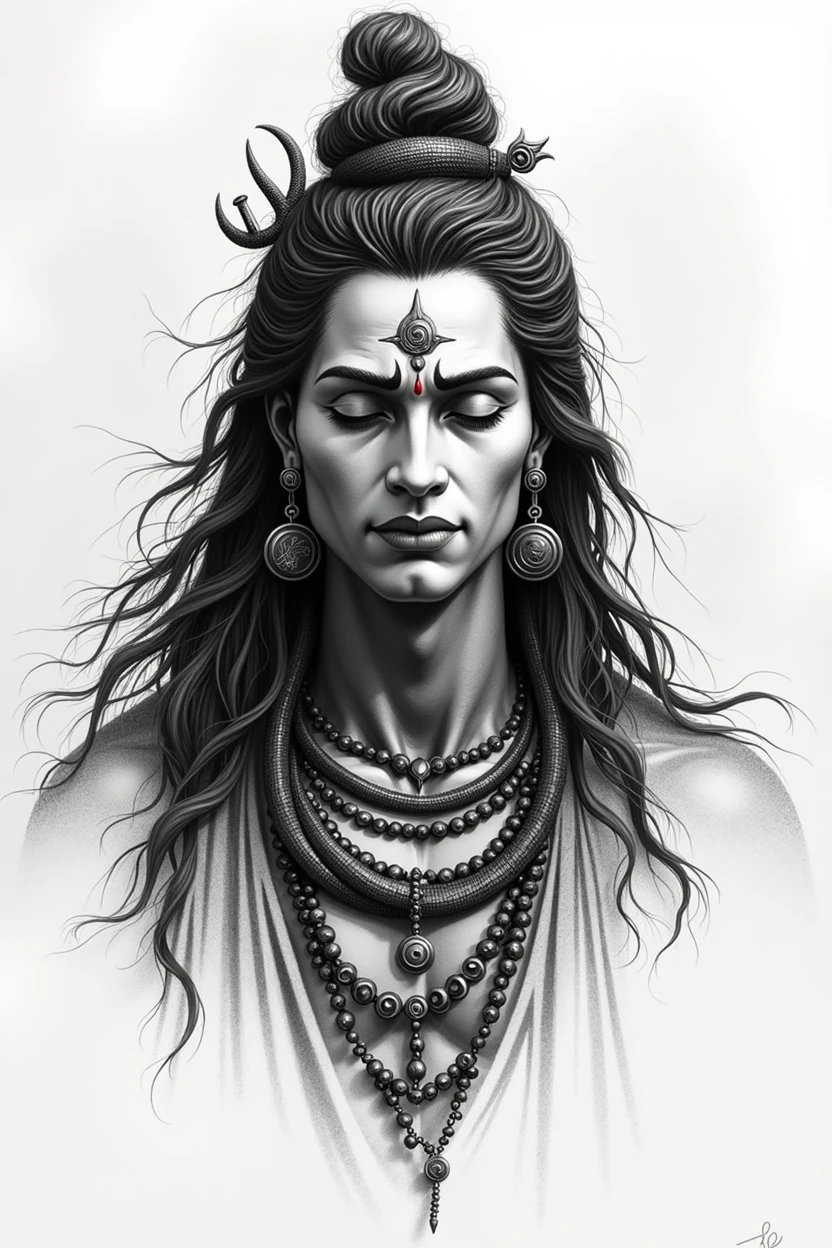 Hand drawing Mahadev