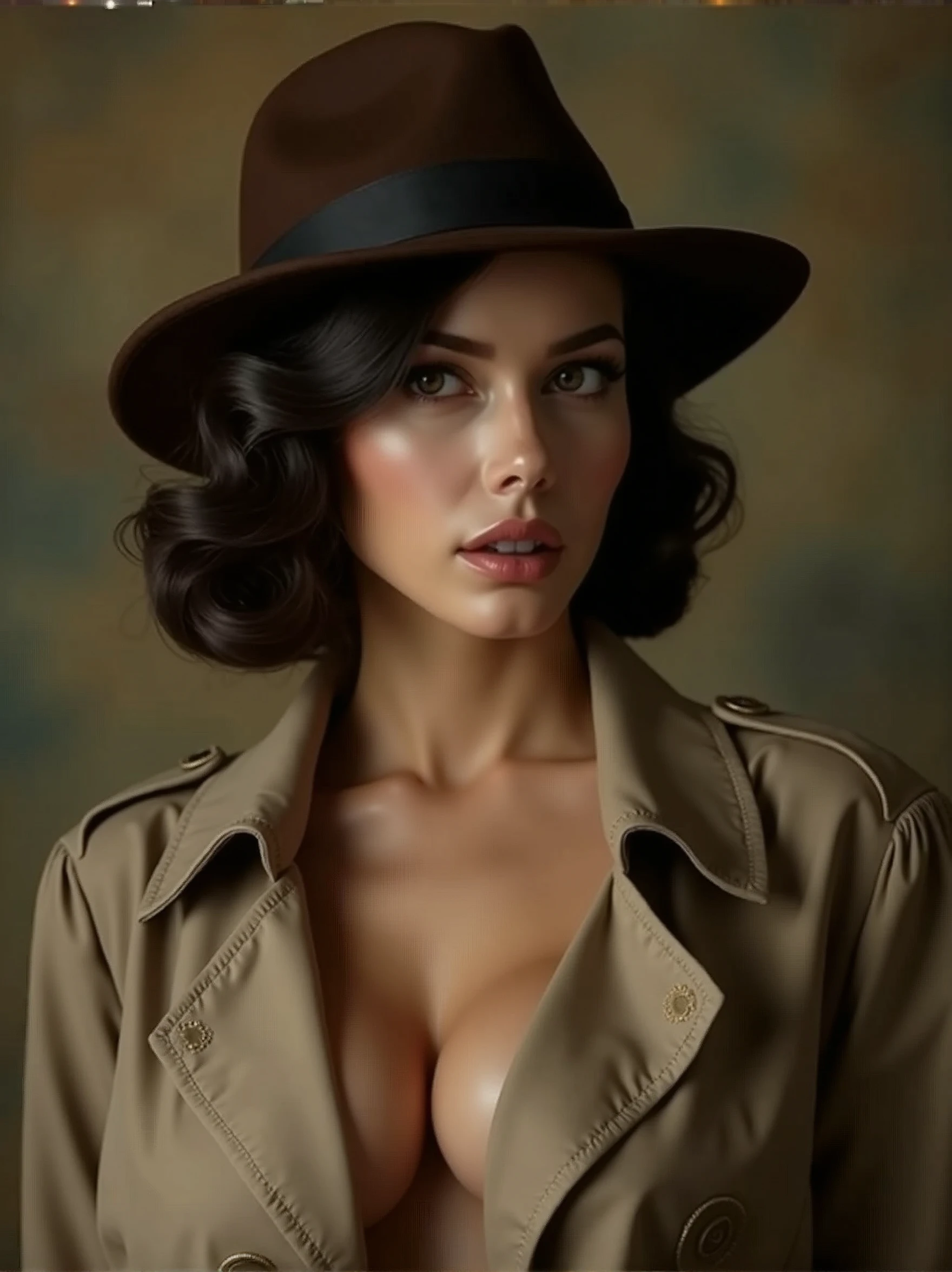(Photorealistic.masterpiece. Uhd)an ultra hot gorgeous European woman.
She’s 23 years old.
She’s an Instagram model.
(((She’s Dressed with a a 1940 Film noir detective. trench coat, fedora hat.)))
Suggestive pose. Cleavage.(Kate Beckinsale:0.6)
BREAK
Perfect anatomy.
perfect hair.
perfect breast.
perfect body.
perfect hands.
perfect face.
perfect eyes.
accurate.
anatomically correct.
BREAK
Sony A9 II and a 85mm f/1.8 GM lens.