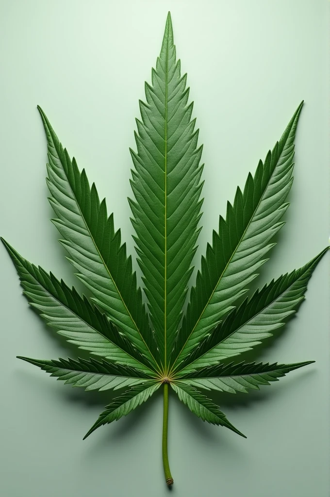 Generate a hyper realistic weed leaf