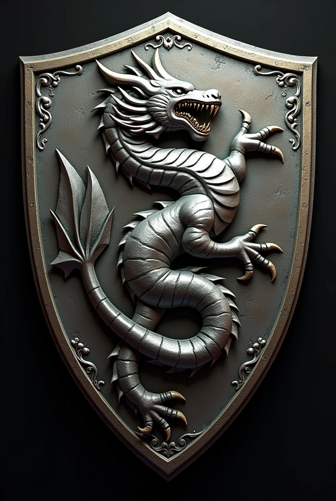 Football shield with dragon 