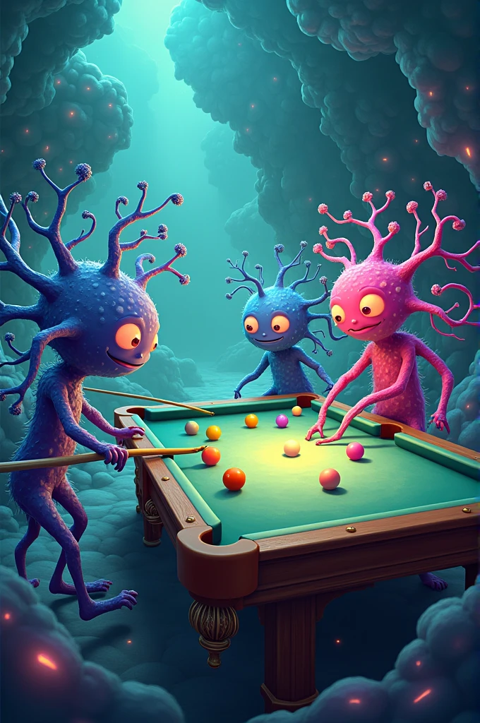 Neurons playing pool