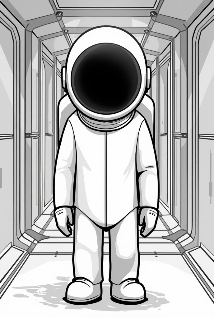 An image from among us (The game) the image that is to be drawn in black and white
