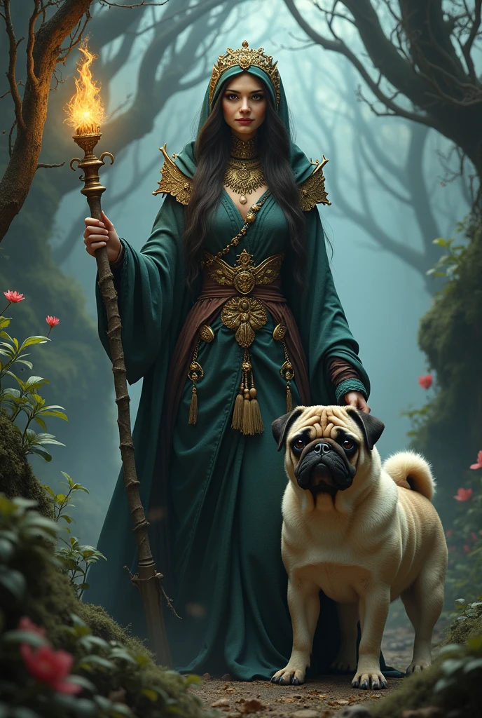 witch with pug