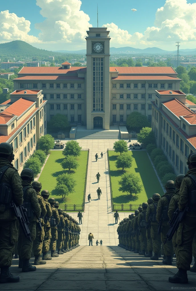 Create a school full of armed soldiers 
