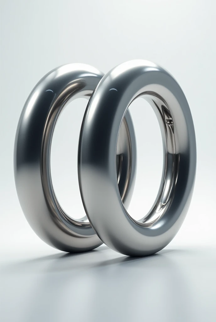 Two toroidal transformers together as the number 00 , where they are only connected by the primary winding in the connection area