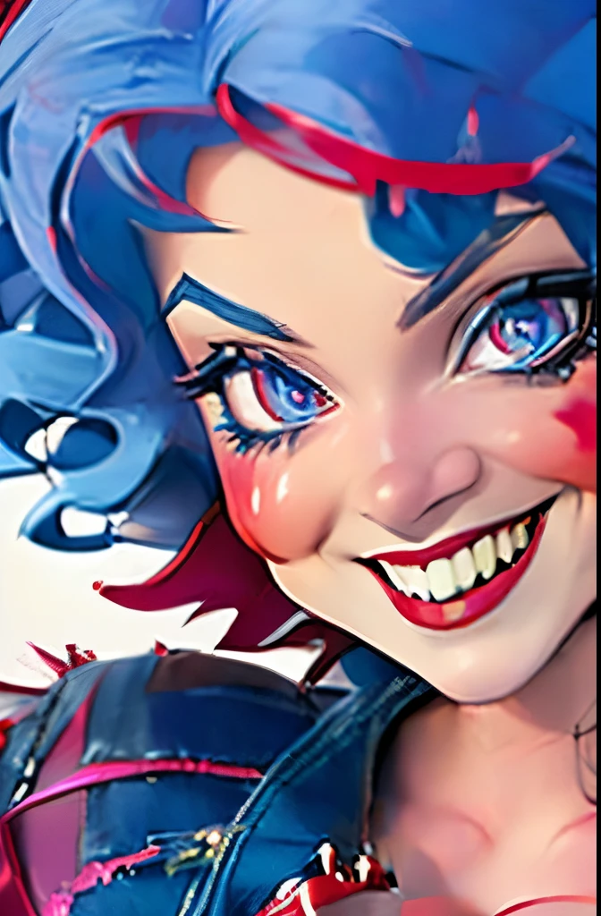 (((remilia scarlet))), (bat wings), (vampire), short hair, (((blue hair))), ((standing)), ((((face close up)))), ((jacket, taut shirt)), evil smile,, 
