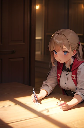 (Tabletop, Highest quality, Very detailed), one person's, Purple eyes, Purple Hair, White skin, 10 years old、short hair、Perm Hair、((Pink Dress))、((barefoot))、(Spread your legs in the woods、Polka dot panties、My nipples、