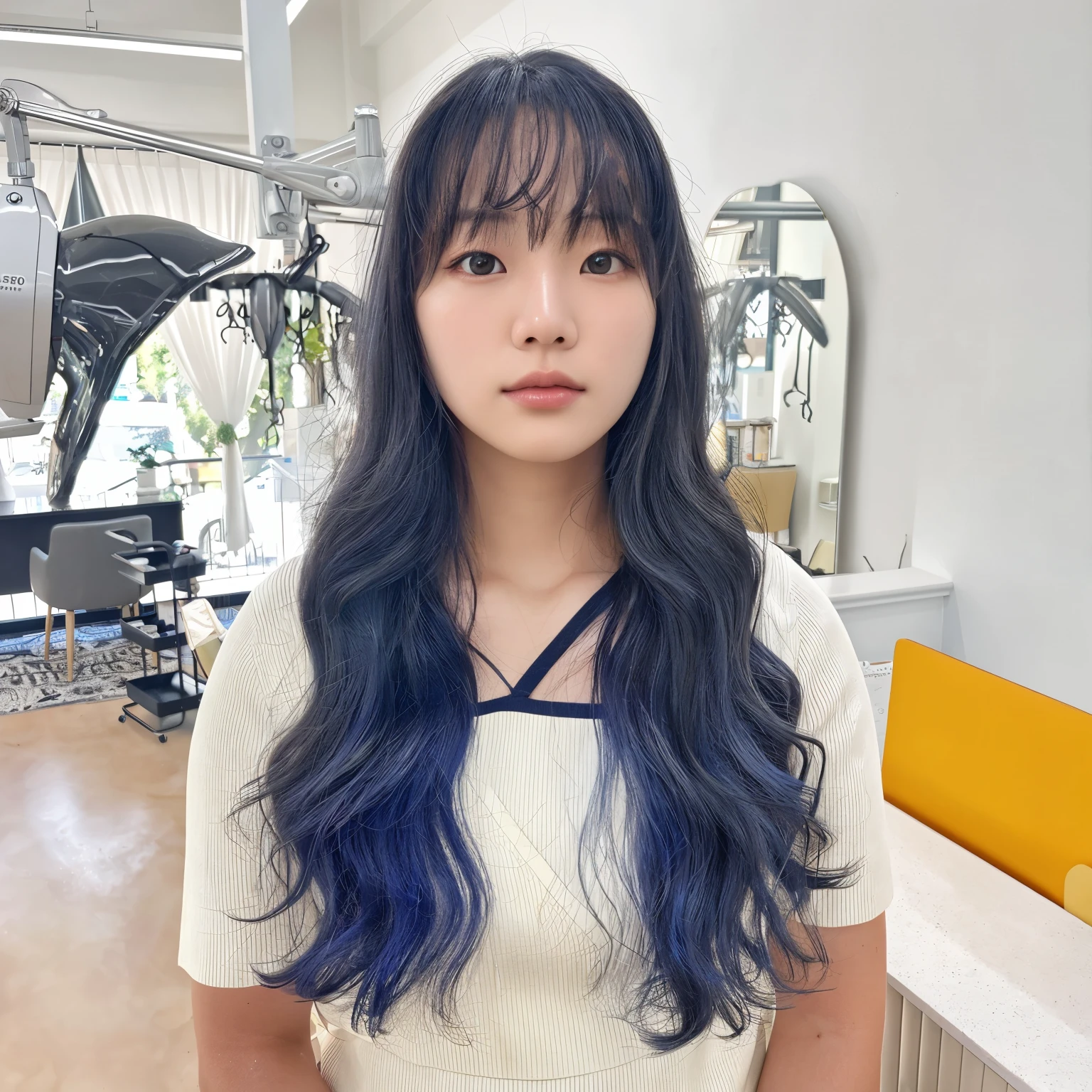 Best Quality, 8k, Masterpiece, (Portrait: 1.3), (photo realistic:1.4), (hyper realistic:1.4), Sharp Focus, looking at viewer, (smoother lighting:1.1), (increase cinematic lighting quality:0.9), realistic lighting, backlighting, light on face, ray trace, (brightening light:1.2), (Increase quality:1.4), sharp detail, (best quality real texture skin:1.4), finely detailed eyes, black_eyes, finely detailed face, 25 year old Korean woman