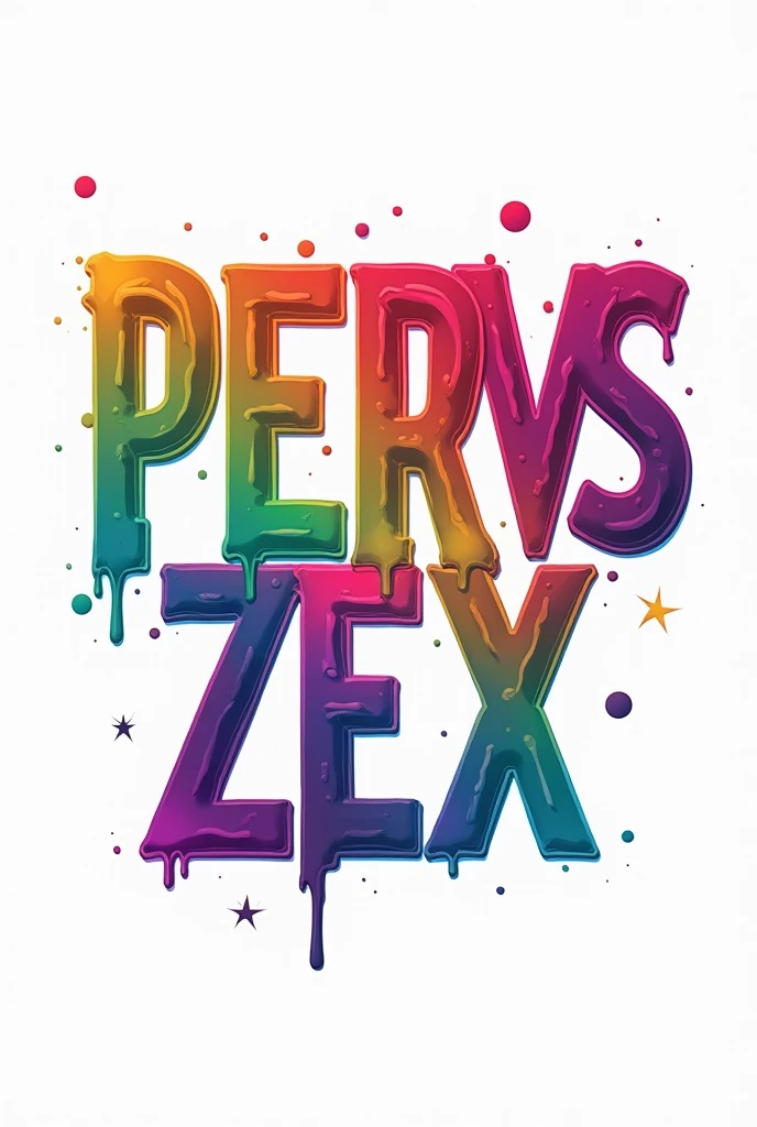 Text:
PERVs•Zex
with gradient colours
on a plane white sheet
